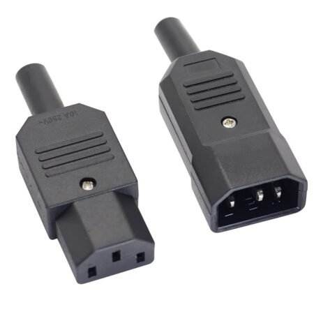 IEC320 C14 Panel Mount Adapter Plug C14 Male 3Pin Power Connector